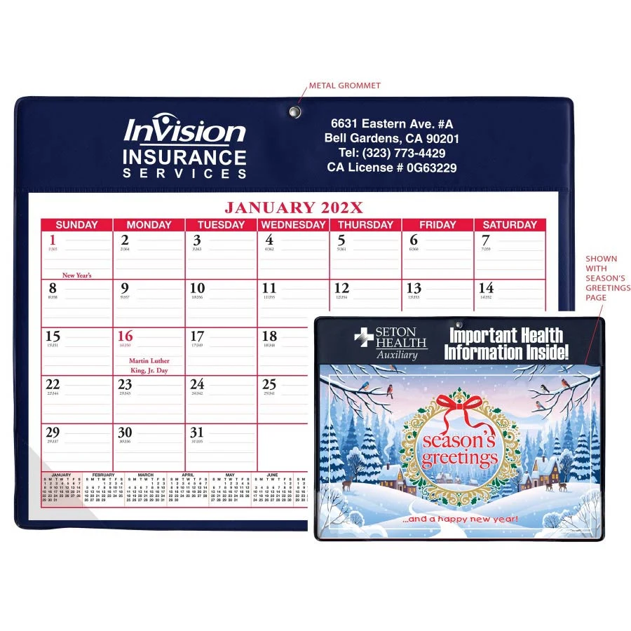 Calendar Doodle Pad With Grommet and Greeting Page (Wall & Desk) 1