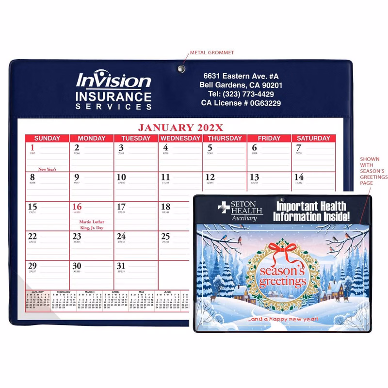 Calendar Doodle Pad With Grommet and Greeting Page (Wall & Desk)