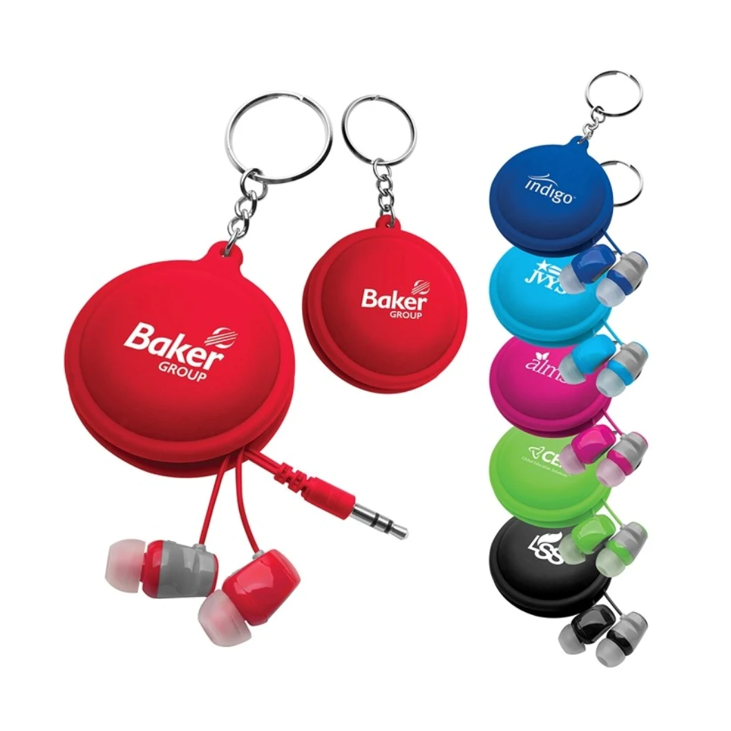 Silicon key chain earbuds case 1
