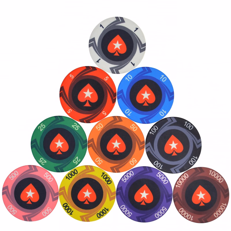 13.3g Full Collor Clay Poker Chip 1 3/4"Dia