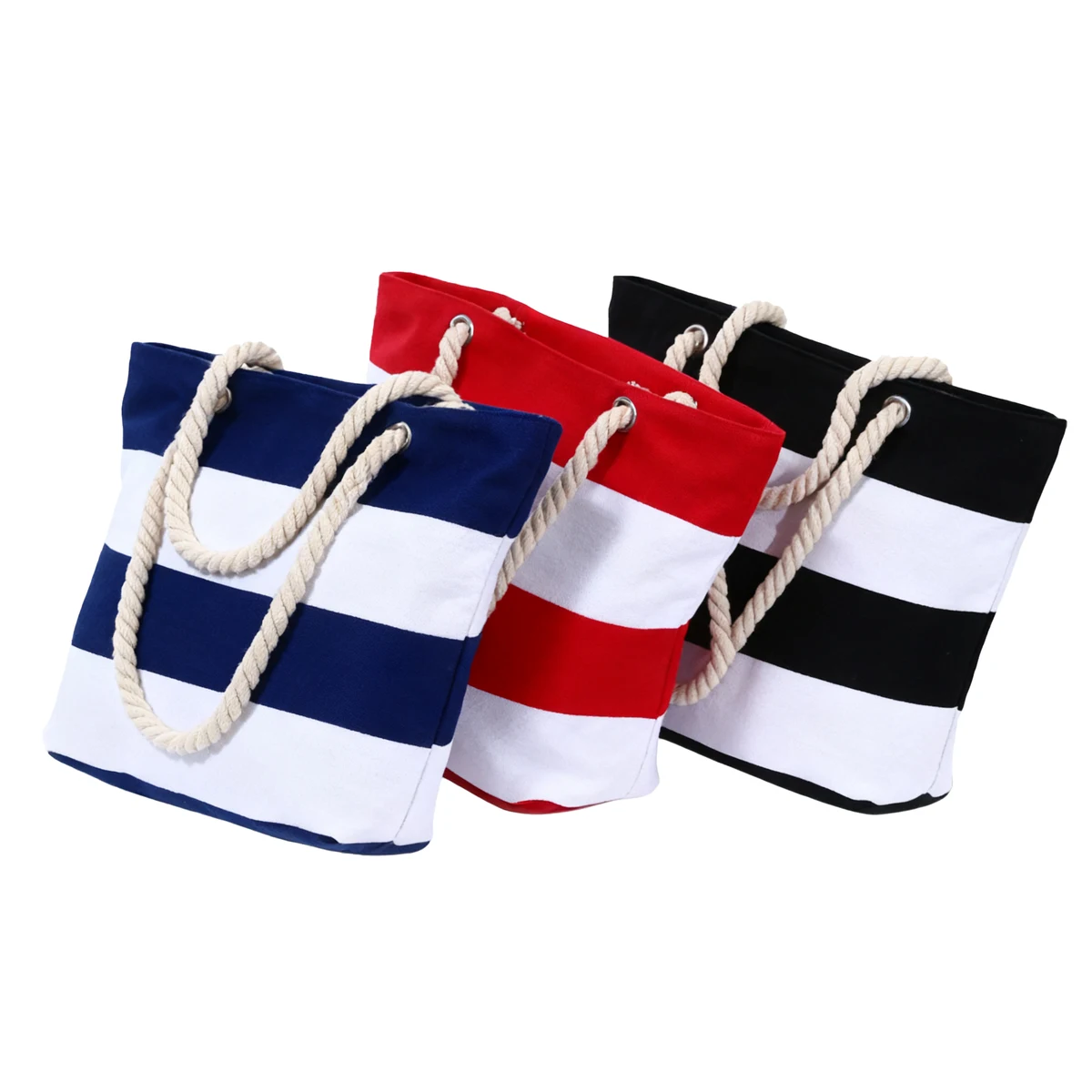 Super Minimalist Versatile Bag Patchwork Hemp Rope Fashion Eco-Bag 1
