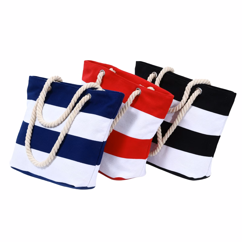 Super Minimalist Versatile Bag Patchwork Hemp Rope Fashion Eco-Bag