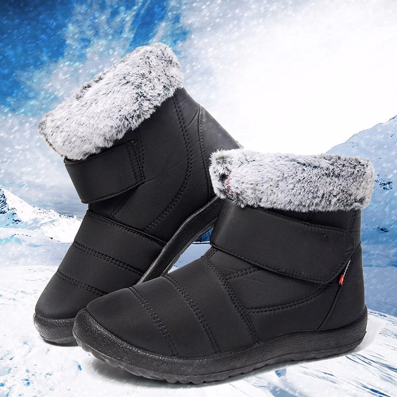 Winter Casual Waterproof Soft Bottom Plush Snow Boots