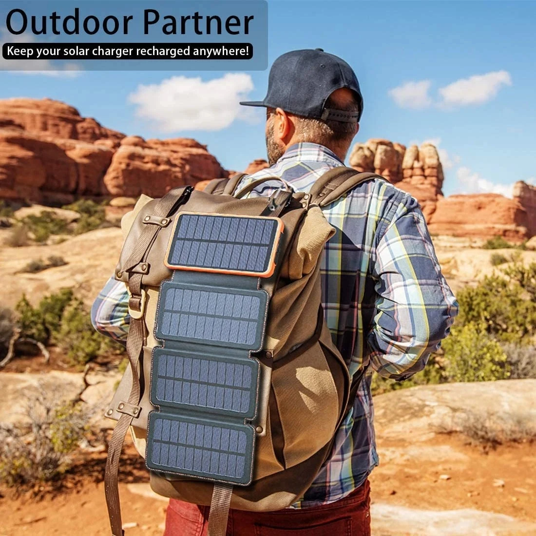 Foldable Solar Panels Power Bank-20000mAh 1