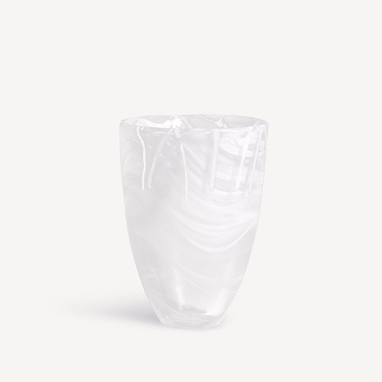 CONTRAST VASE WHITE/WHITE