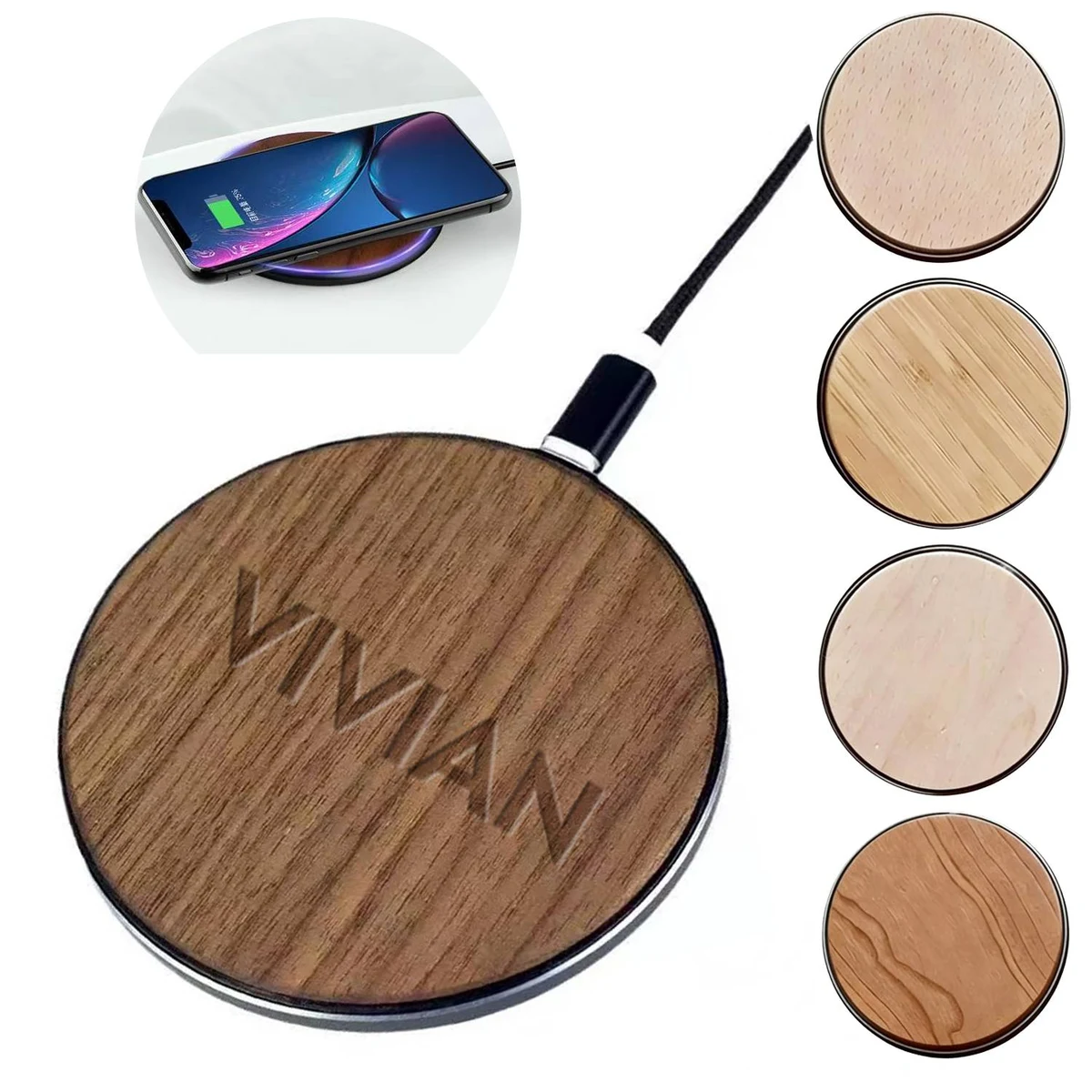 Wooden Wireless Charger 1