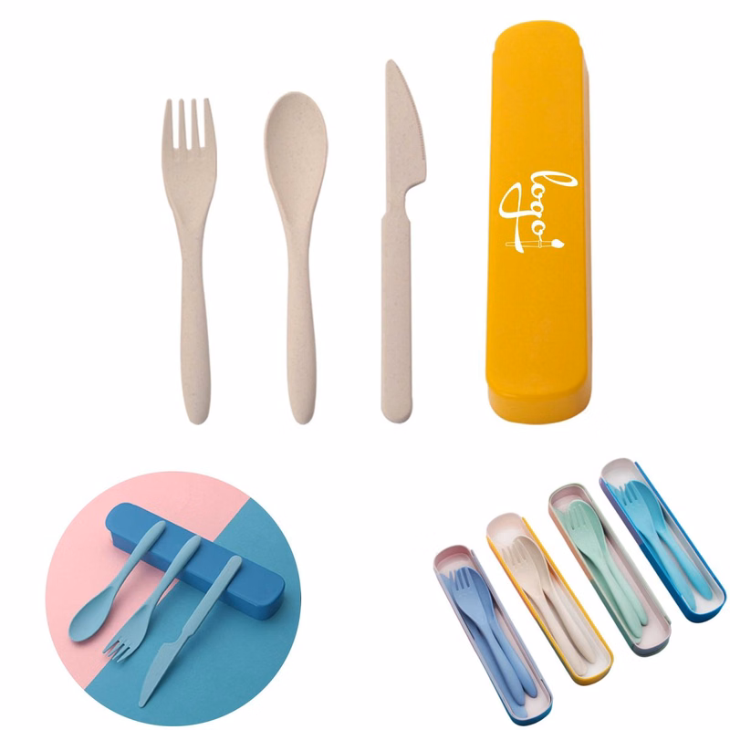 Portable Wheat Straw Cutlery Set