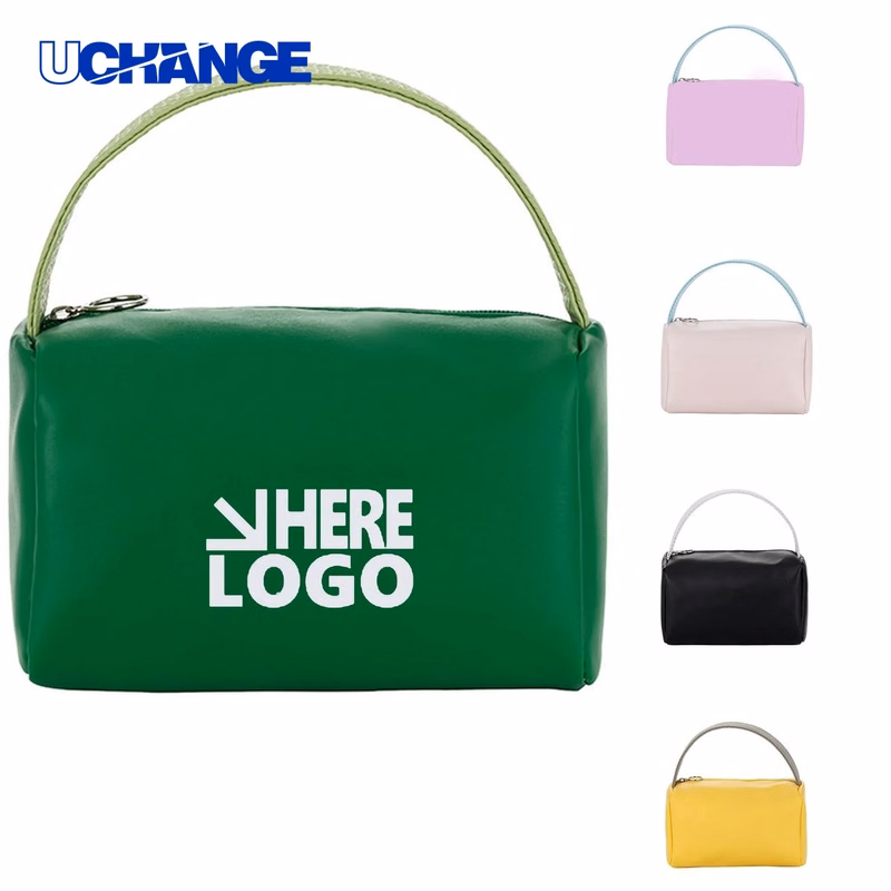 Portable Travel Candy Color PU Waterproof Makeup Bag