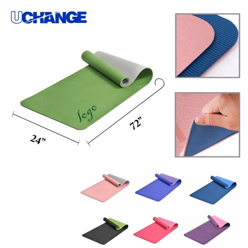 Dual Color TPE Yoga Mat for Exercise