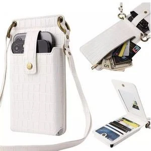 Mini One-Shoulder Crocodile Print Card Holder Wallet 1