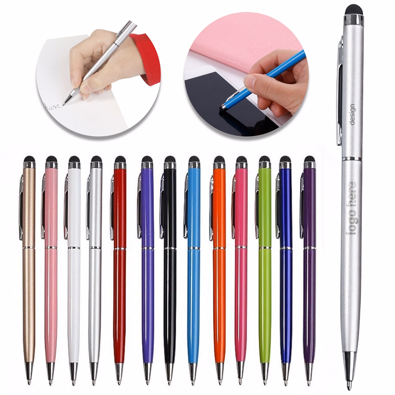 Aluminum 2-in-1 Touchscreen Stylus Pen