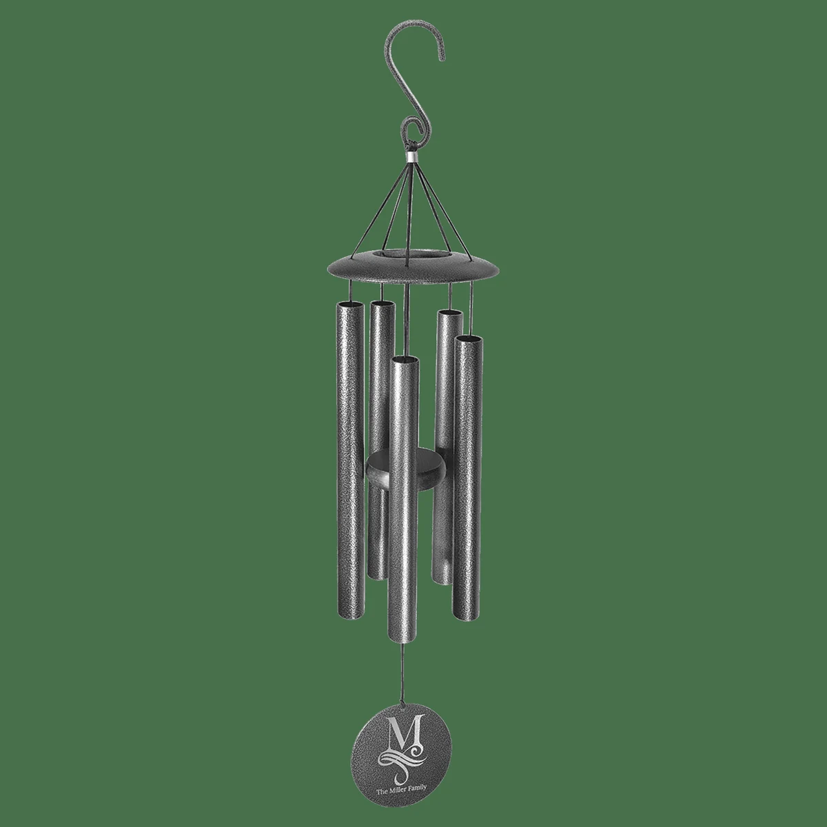 30" Black Powder Coated Aluminum Wind Chime 1