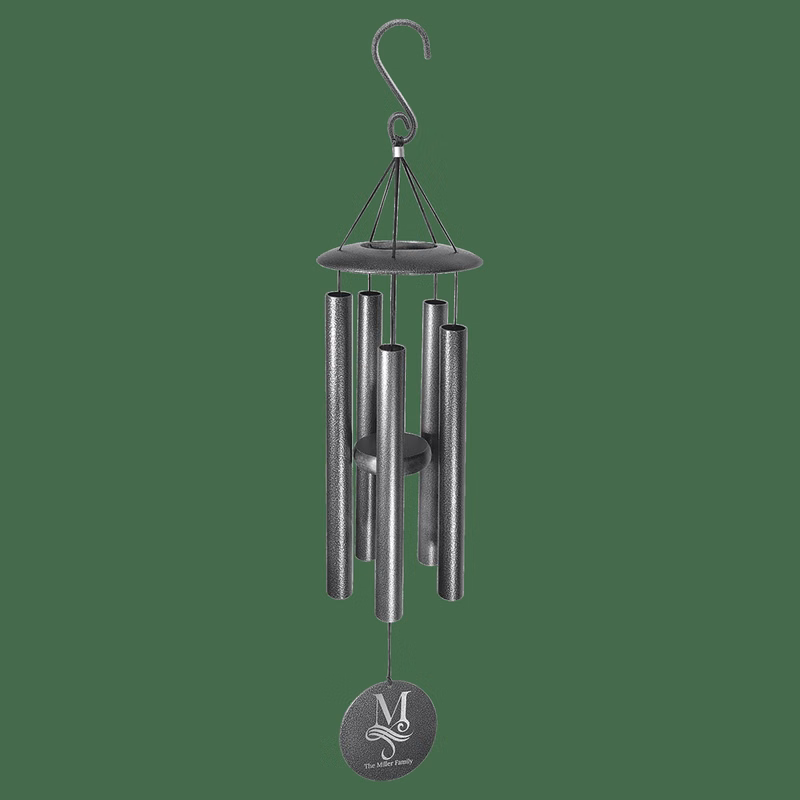 30" Black Powder Coated Aluminum Wind Chime