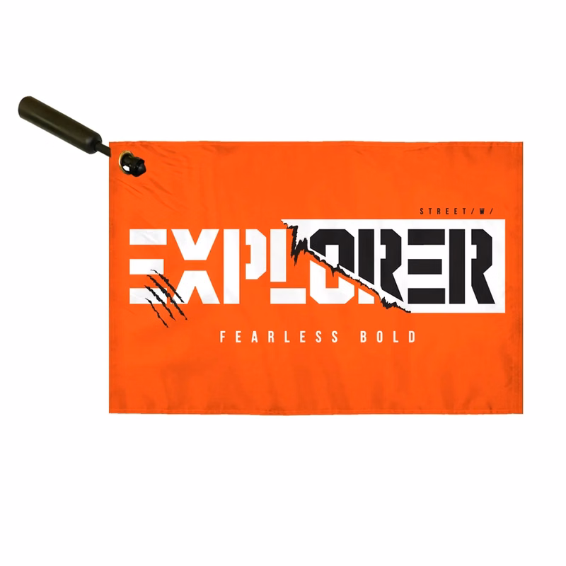 Screen Sublimation 1 Ply Swirler Flag 12" x 18" W-Poly