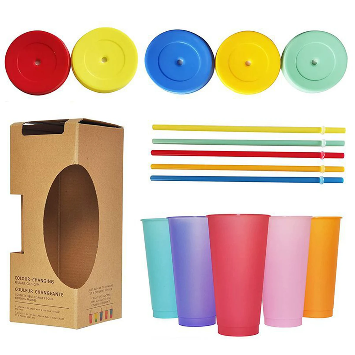 Stadium Cup Sets With Lid And Straw 1