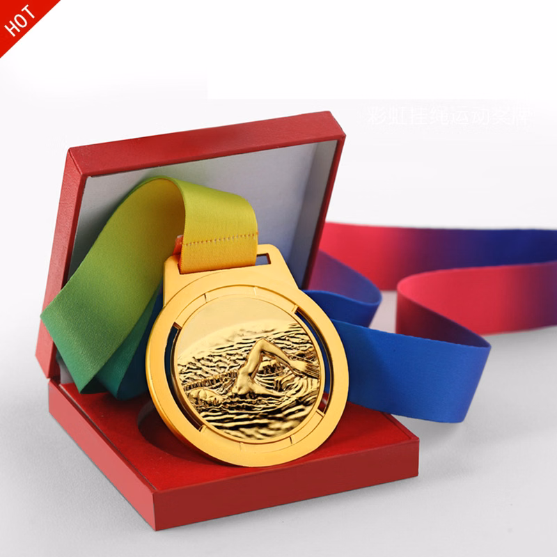 2.5'' Gold Medals Award With Neck Ribbon