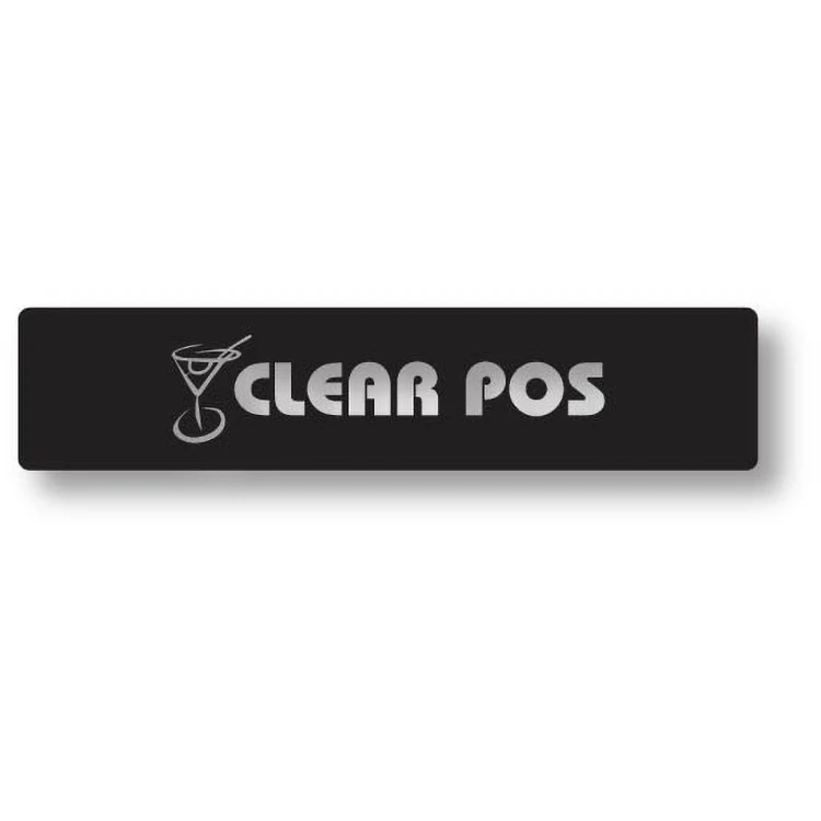 .010 Clear Gloss Custom Lexan Nameplate (16 sq/in) Spot Colour Imprint 1