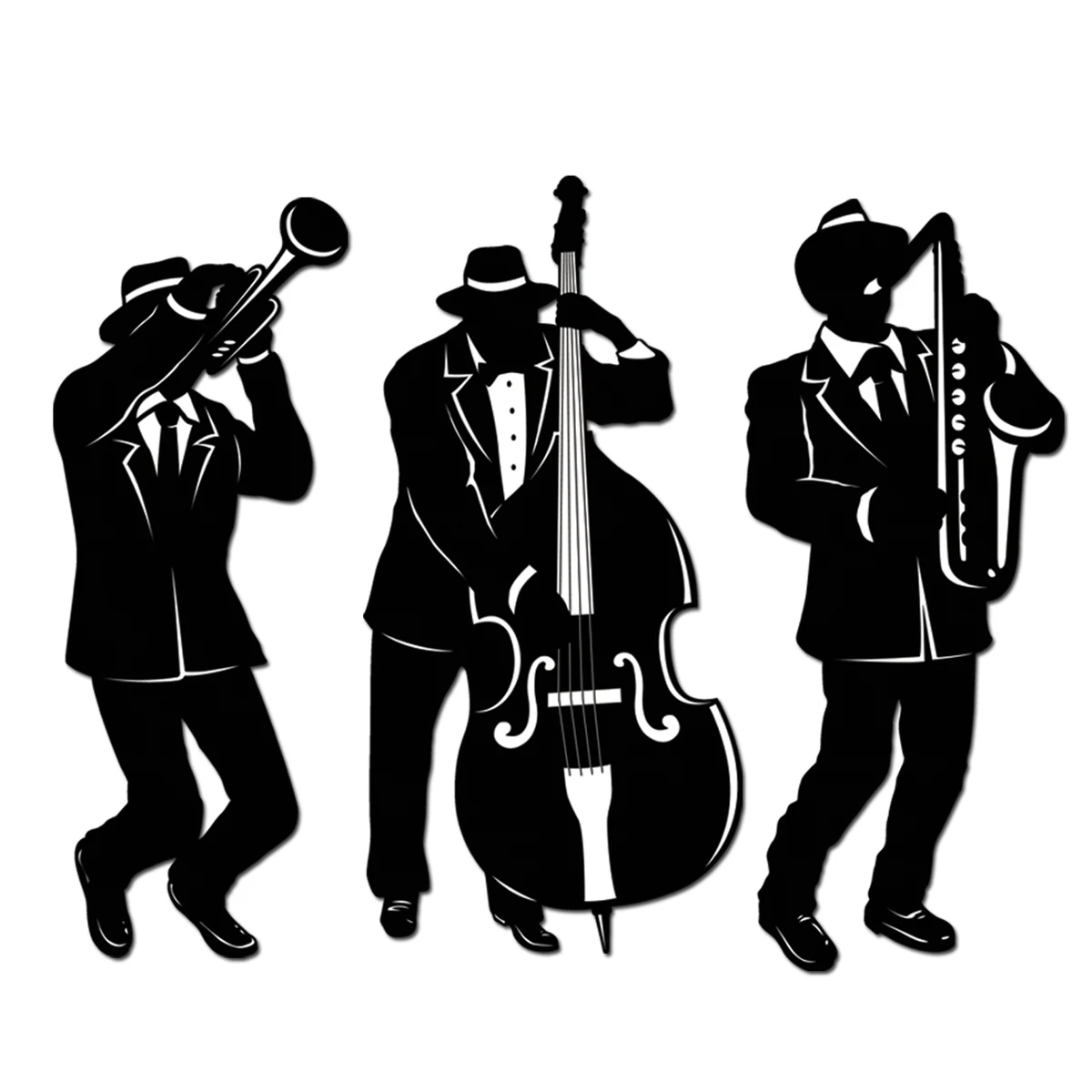 Jazz Trio Silhouettes Cutouts 1