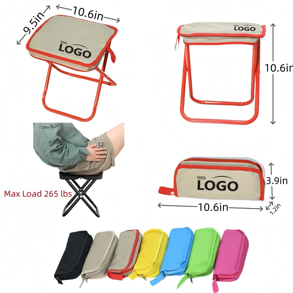 Oxford Cloth Portable Folding Camping Stool Chair 1