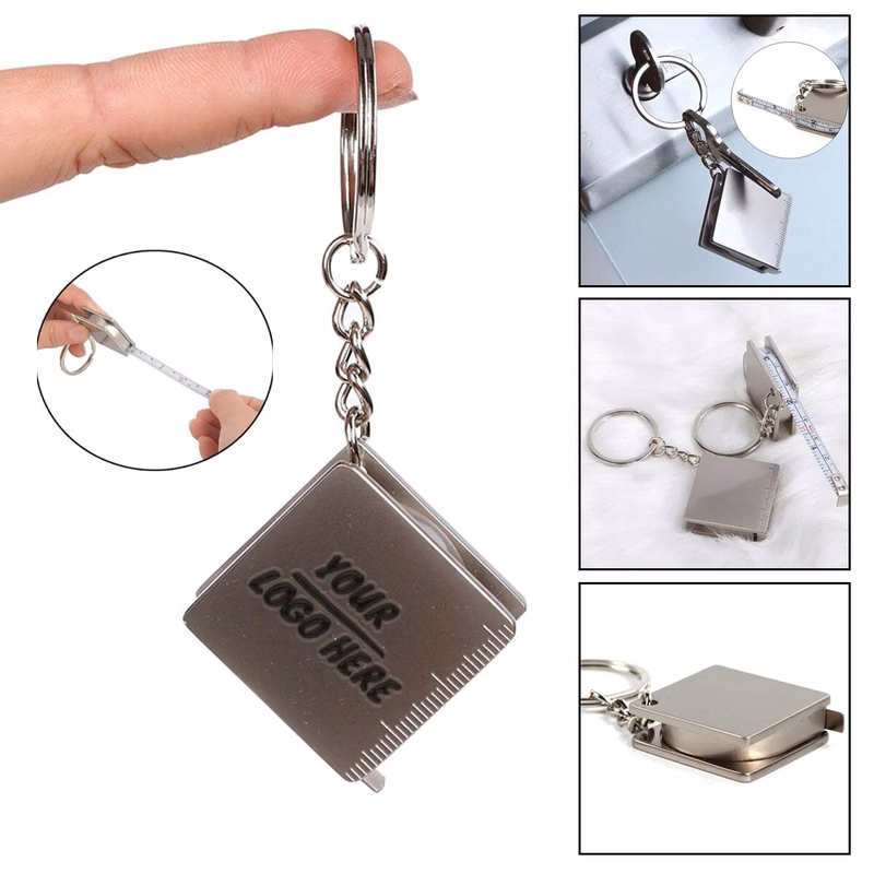 Compact Retractable Tape Measure Keychain