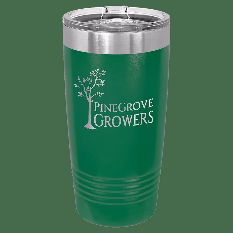 20 oz. Green Laser Engraved Polar Camel Ringneck Tumblers w/Slider Lid
