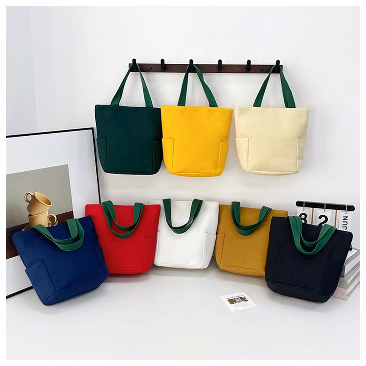 Canvas Tote Bag With Magnetic Snap