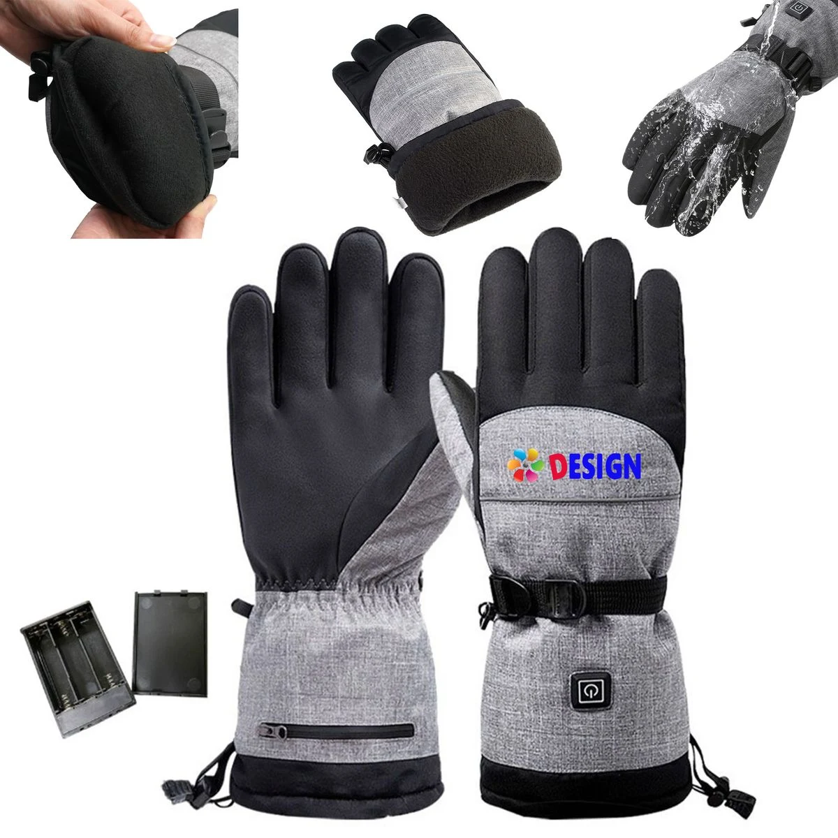 MOQ30 Waterproof Touch Screen Instant Heat Gloves 1