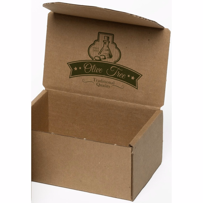 One Color Natural Display Mailer Box w/Inside Lid Imprint (6" x 4" x 3")