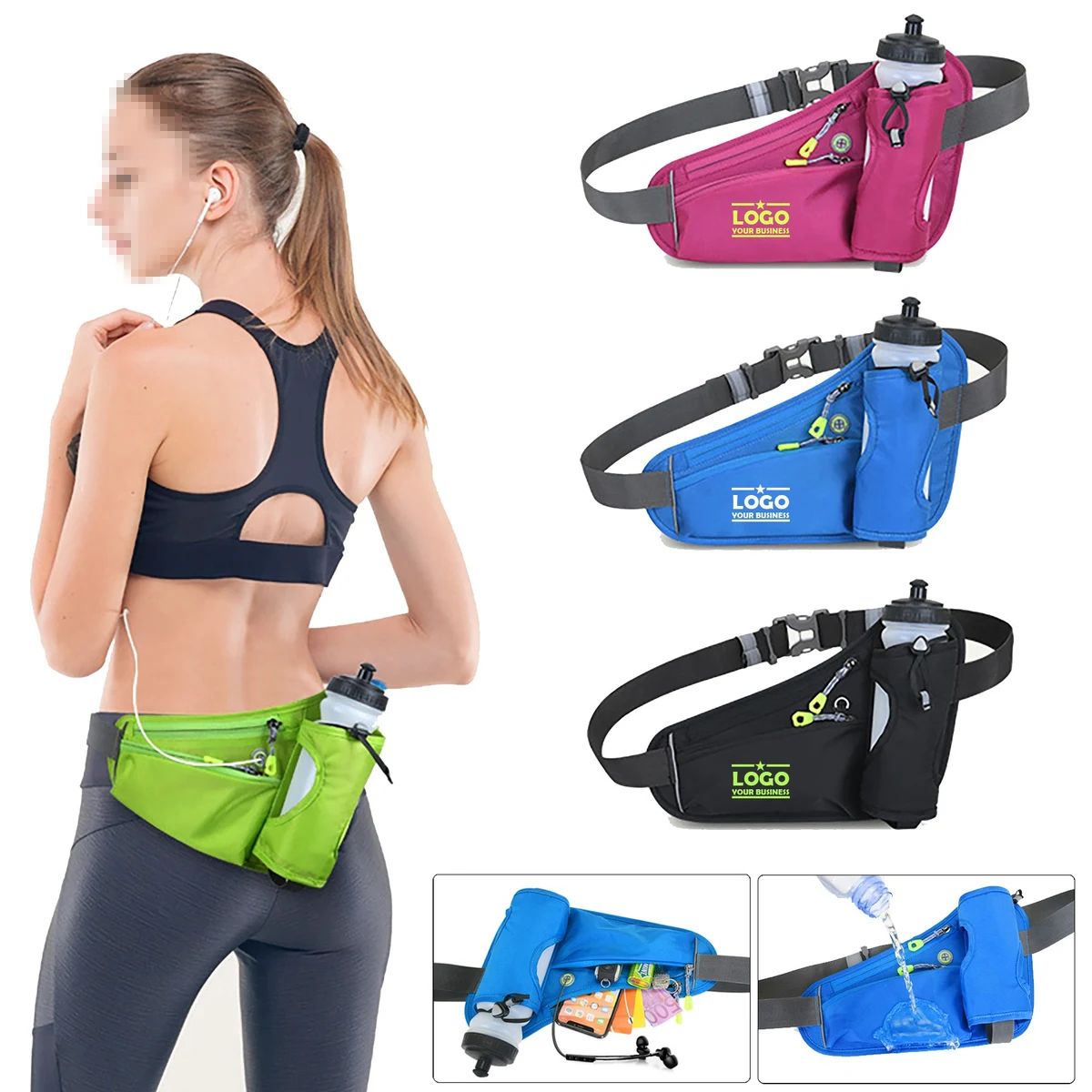Running Belt With Water Bottle Holder 1