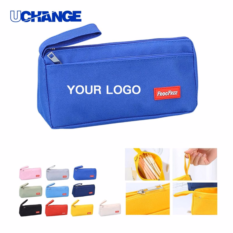 Oxford Fabric Pencil Organizer Case with Dual Zippers