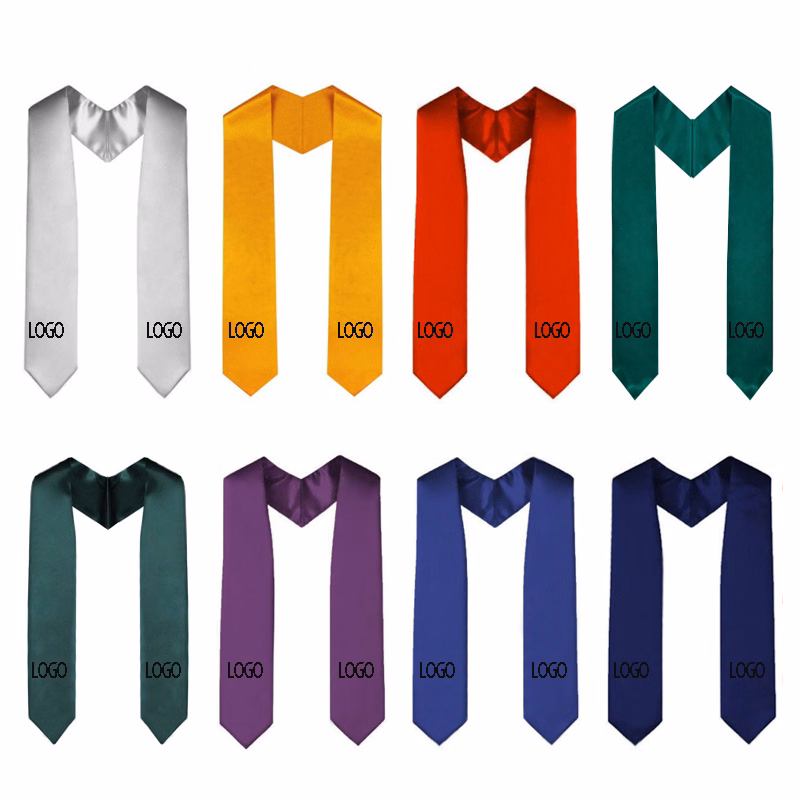 Graduation Unisex Plain Graduation Stole Academic Commencements Sash 50"x4.71"