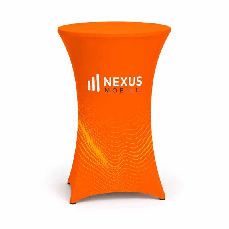 30" Round x 42"H Spandex Stretch Cocktail Table Cover