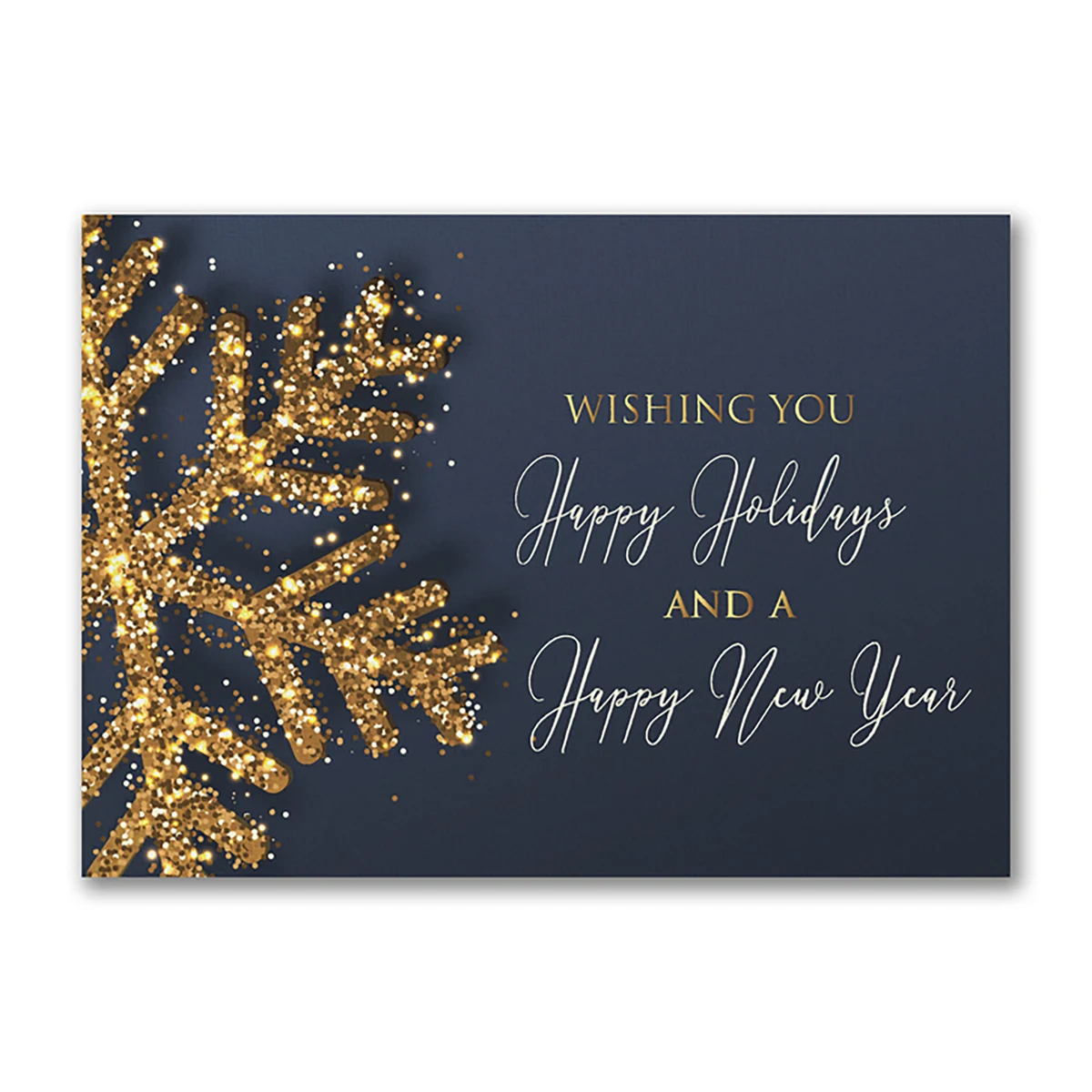 Glittering Wishes Economy Holiday Card 1