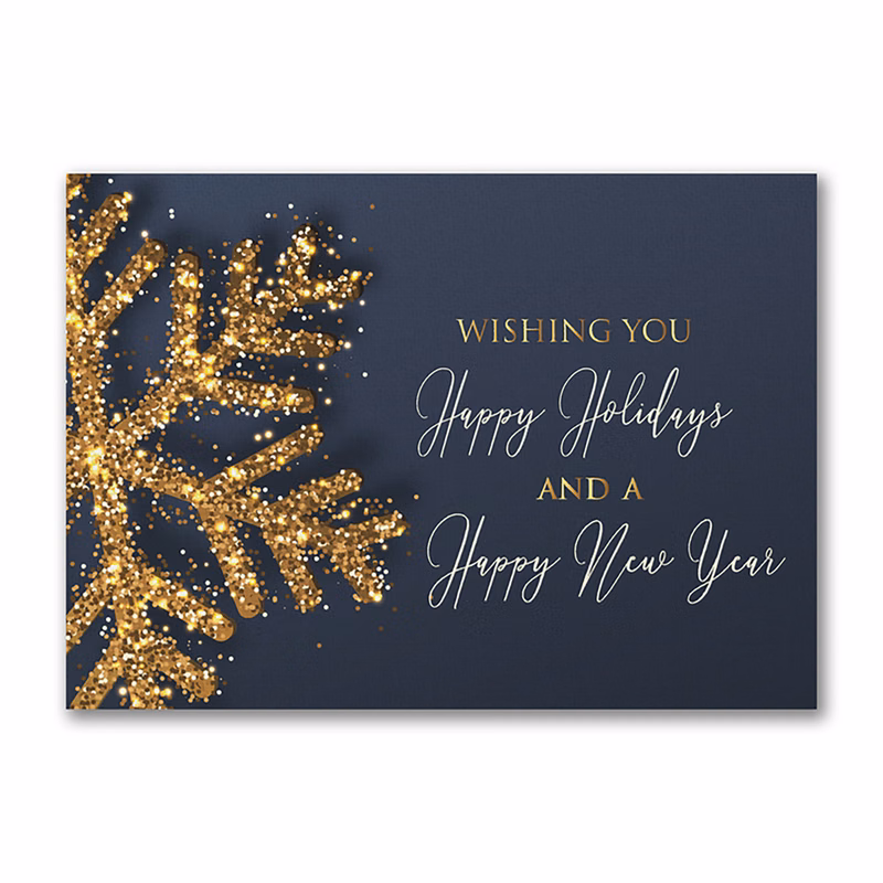 Glittering Wishes Economy Holiday Card
