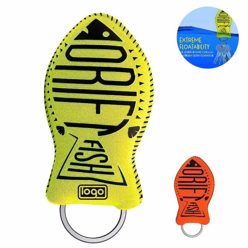 Neoprene Fish Shaped Floating Keychain