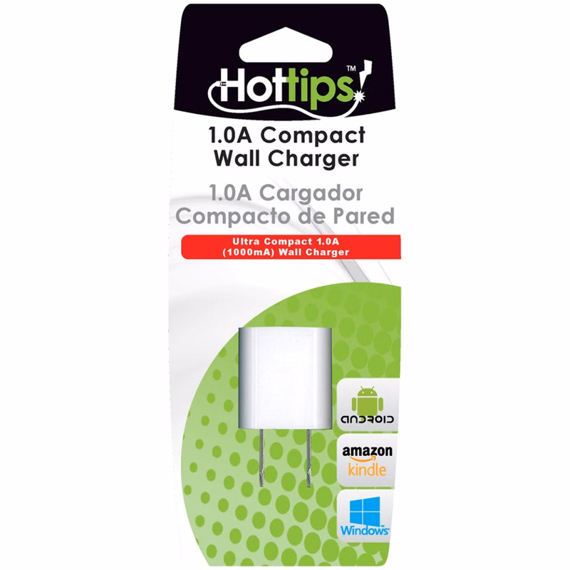 Single Wall Chargers - Black Compact 1.0A