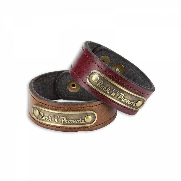 Synthetic Leather Bracelet with Custom Emblem 1