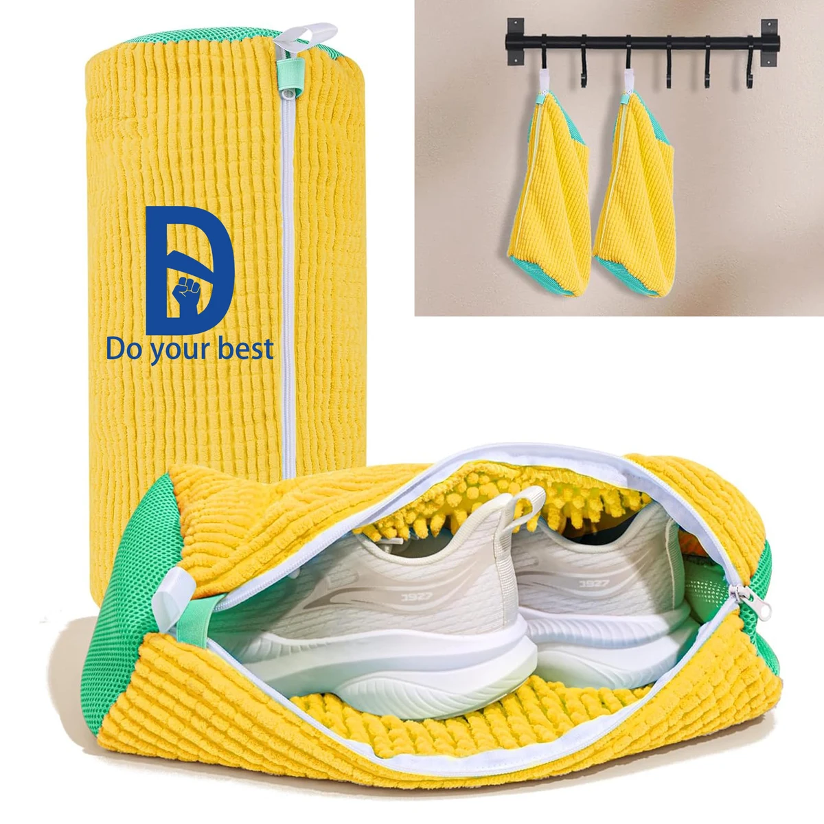 Shoe Cleaning Bag with Zipper 1