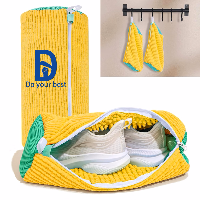 Shoe Cleaning Bag with Zipper