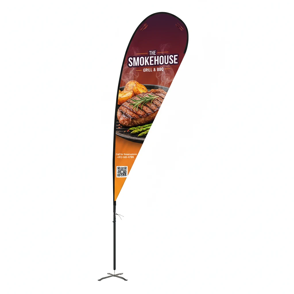 Flex Blade® LX Teardrop Banner with Pole, Single-Sided - 17.5' Event Flag 1
