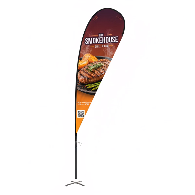 Flex Blade® LX Teardrop Banner with Pole, Single-Sided - 17.5' Event Flag