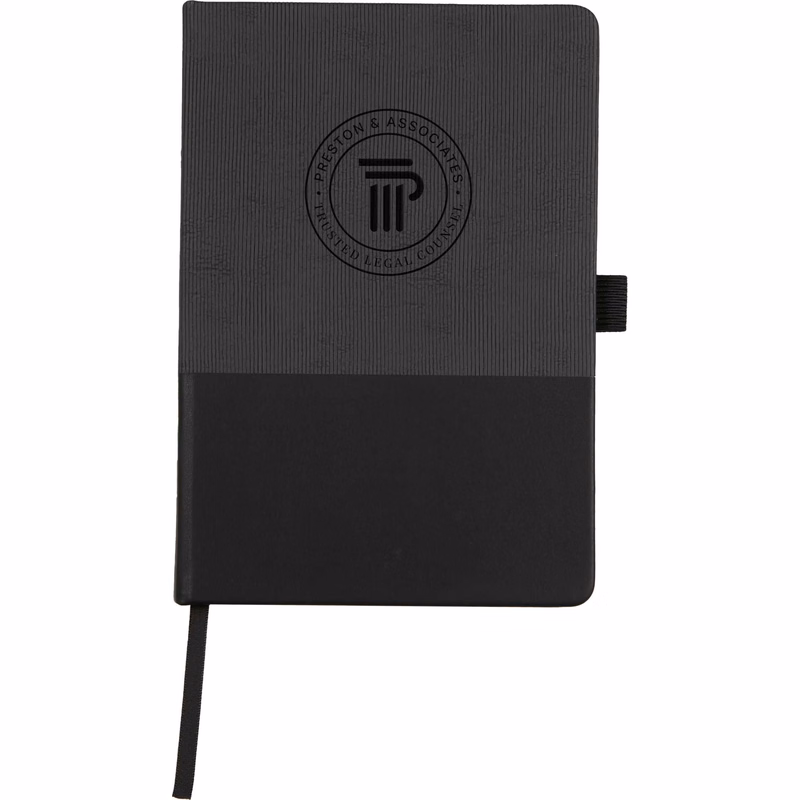 5.5" x 8.5" FSC® Recycled Ribbed Bound Journal