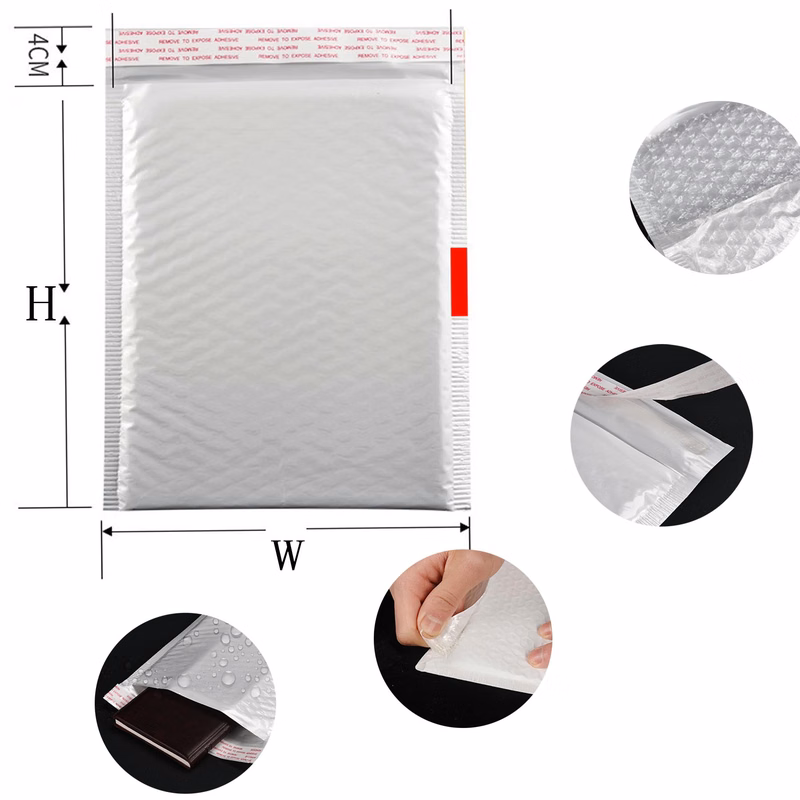 Custom White Poly Bubble Mailer
