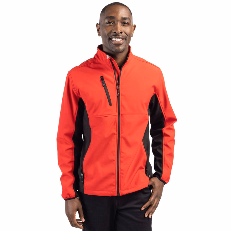 Clique Narvik Recycled Colorblock Stretch Softshell Mens Full Zip Jacket