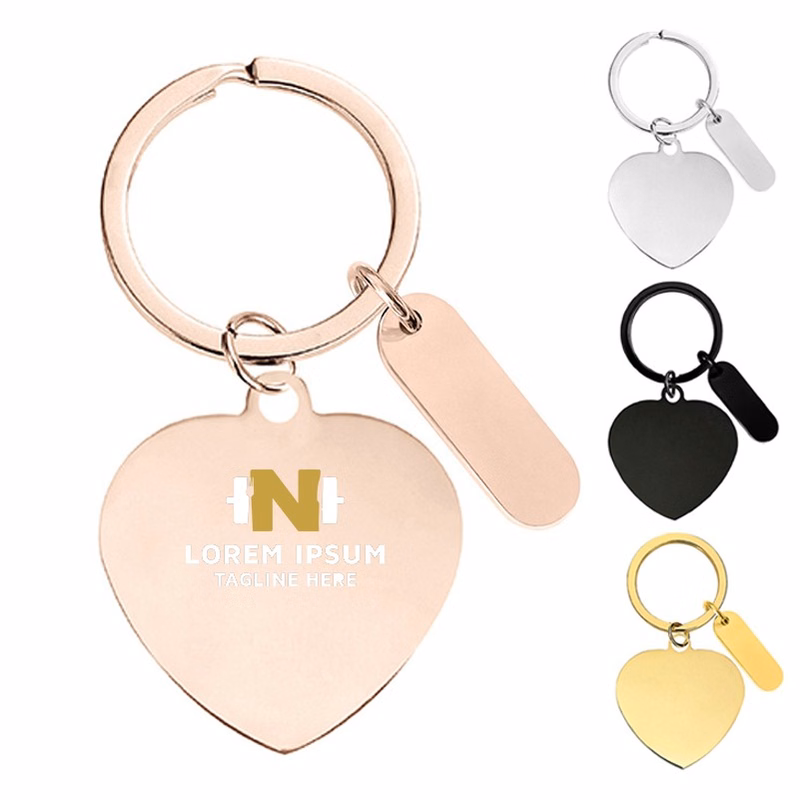Heart Shape Metal Keychain