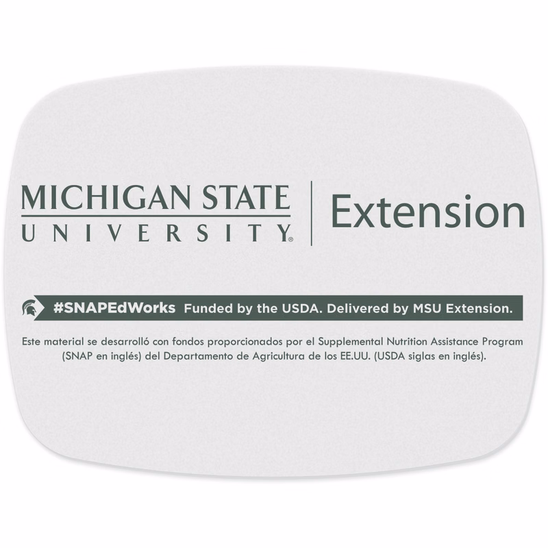The Bar Buddy is a Flexible Cutting Board .045 clear plastic (5.75" x 7.5") Sub-Surface Spot Colour