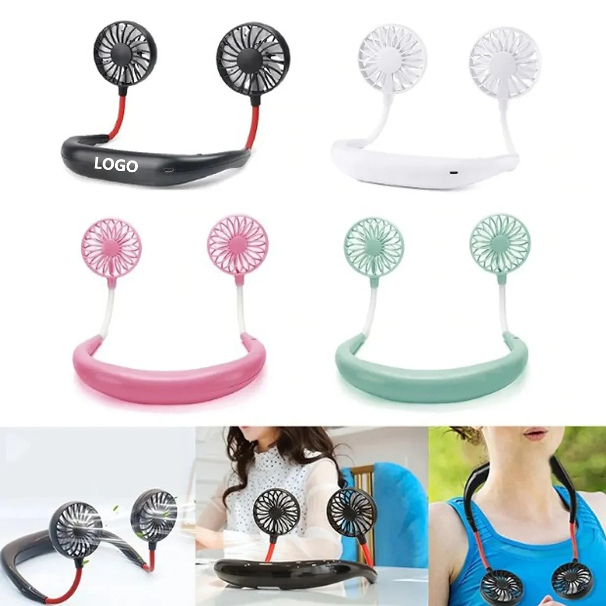 Hand Free Portable Neck Sports Fan 1