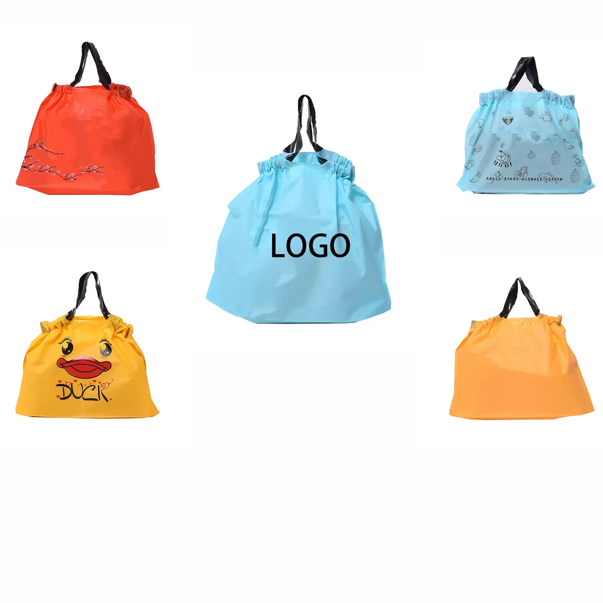 Plastic Drawstring packaging Bag MOQ 100pcs 1