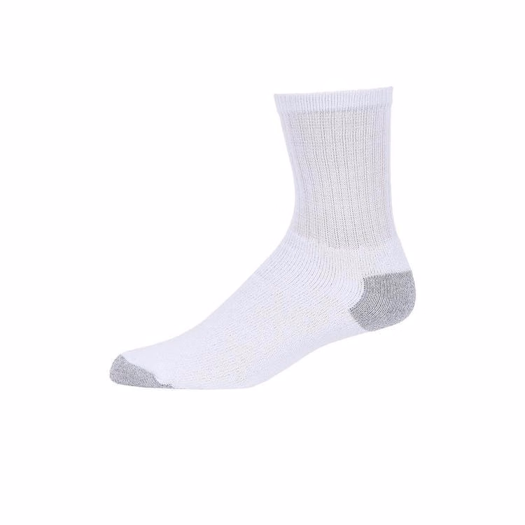 Cotton Crew Sport Socks - White 9-11