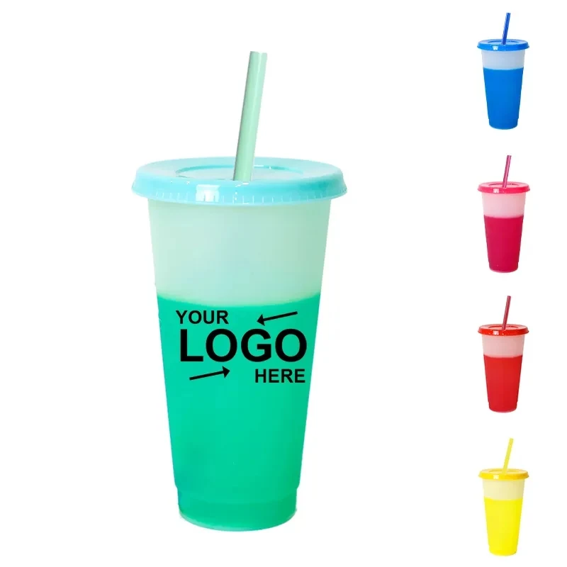 24 Oz Color Changing Straw Cup 1